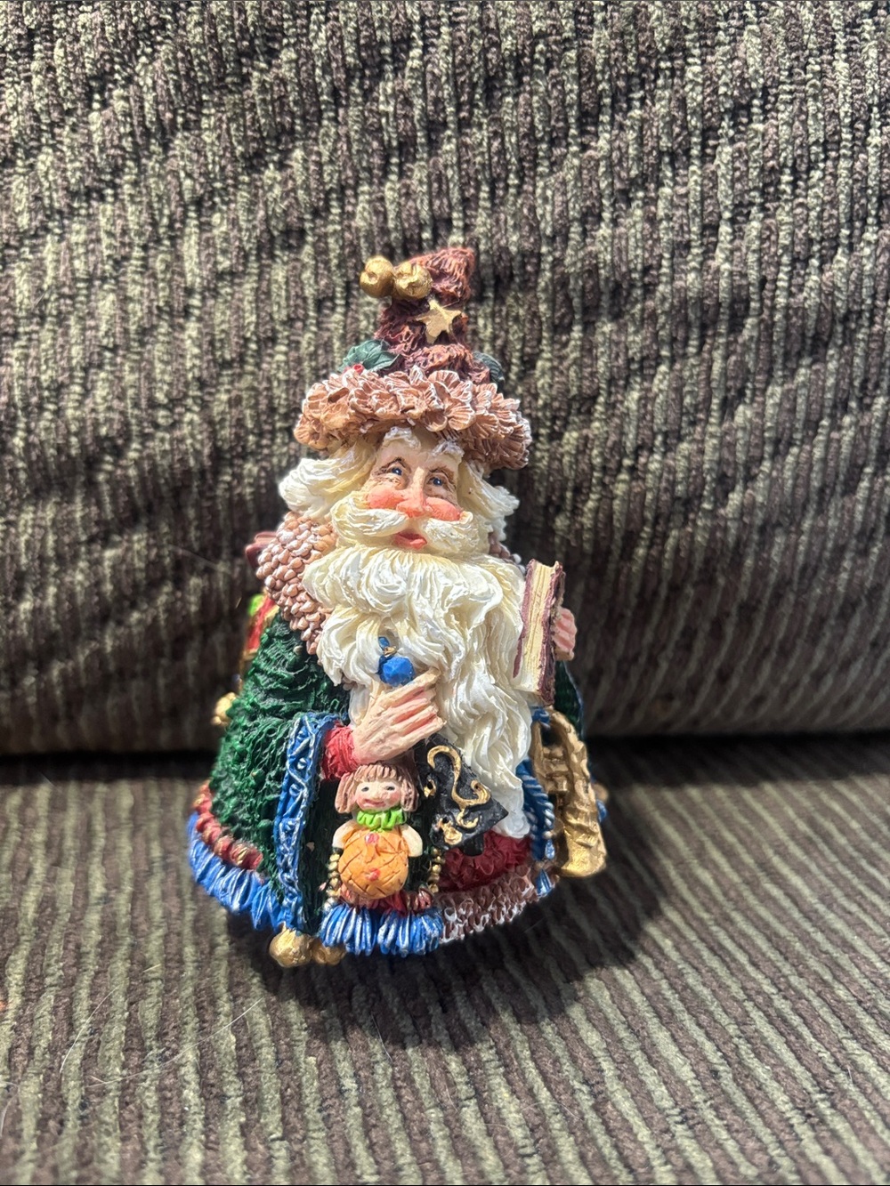 Santa Figurine Holiday Ornament - Multicolor Decorative Collectible